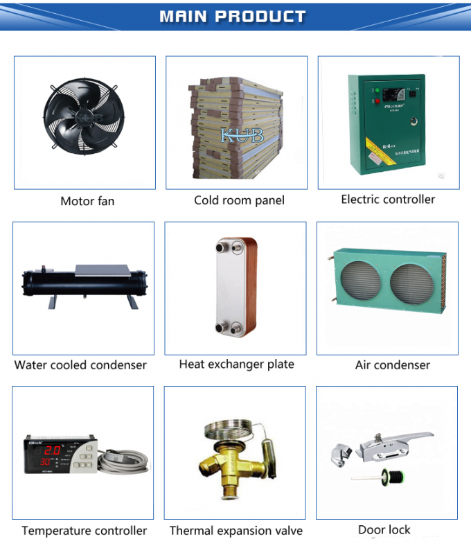 KUB500L YF35E3G-Q100 Unité de condensation de réfrigération 1PH Condensateur à basse température 5HP 12