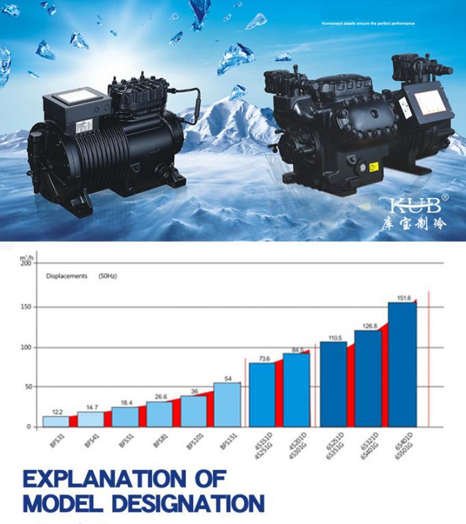 BFS51 BFCA-0500 Compresseur de chambre froide Unité de condensation Compresseur de réfrigération de 5 ch 1