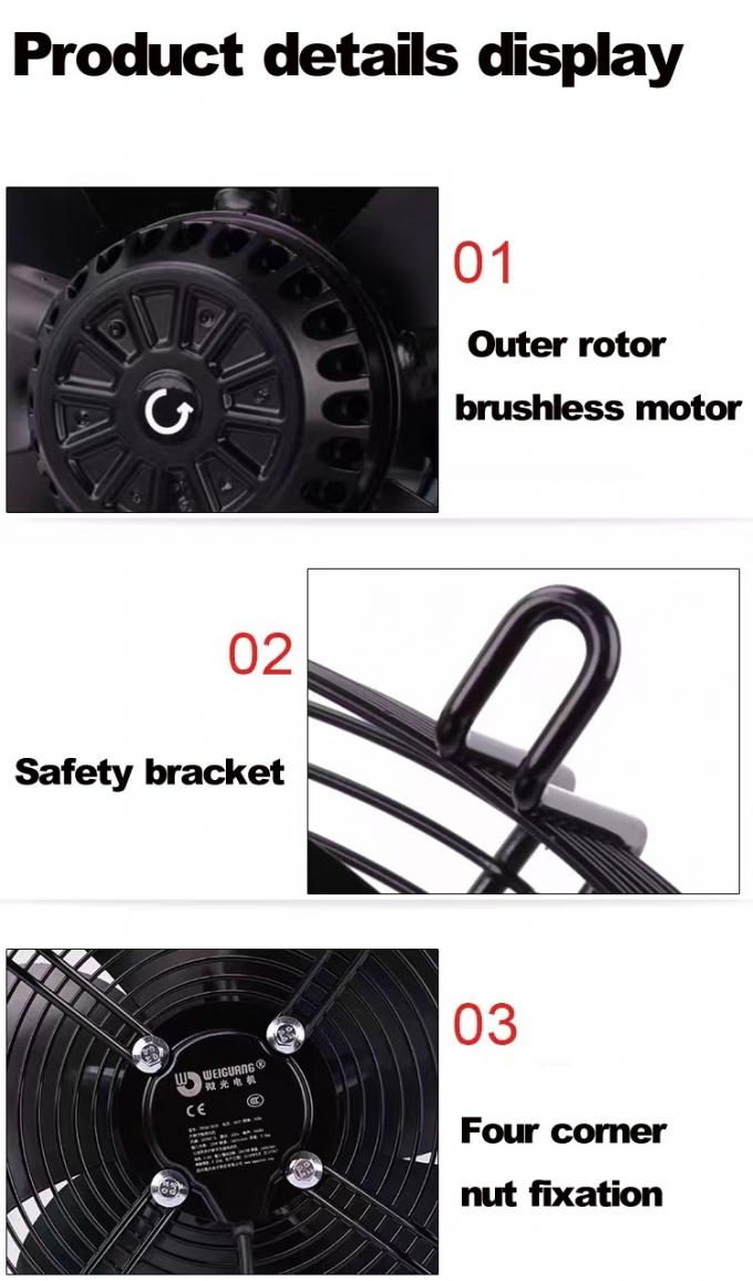 YWF Série 200 à 630mm Entrepôt frigorifique Ventilateur Lame Moteur Condenseur Évaporateur Ventilateur Fabricant Rotor externe Ventilateur axial 5