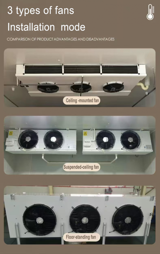 Série DJ DJ100 refroidisseur monobloc certifié CE, évaporateur de refroidisseur d'air dédié au stockage frigorifique, évaporateur de plafond, fabricant d'équipement de réfrigération, usine de réfrigération, entrepôt frigorifique 18