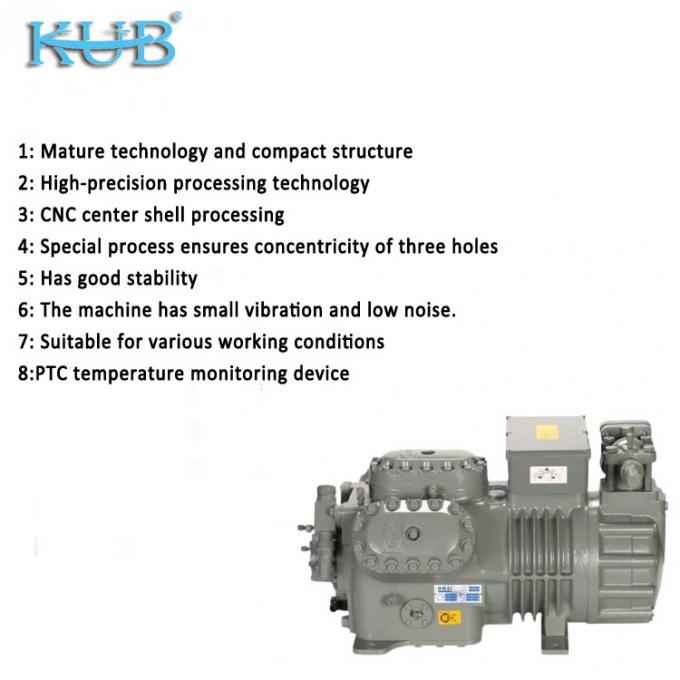 Compresseur frigorifique semi-hermétique à piston de 2HP à 50HP Fabriqué en Chine, supportant la personnalisation, compresseur frigorifique économique pour chambre froide, compresseur pour chambre froide, système de chambre froide, entrepôt frigorifique industriel 2