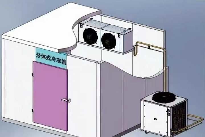 Container de stockage à froid américain Modification à 100 mm d'isolation de stockage à froid Mini bâtiment de stockage à froid modulaire