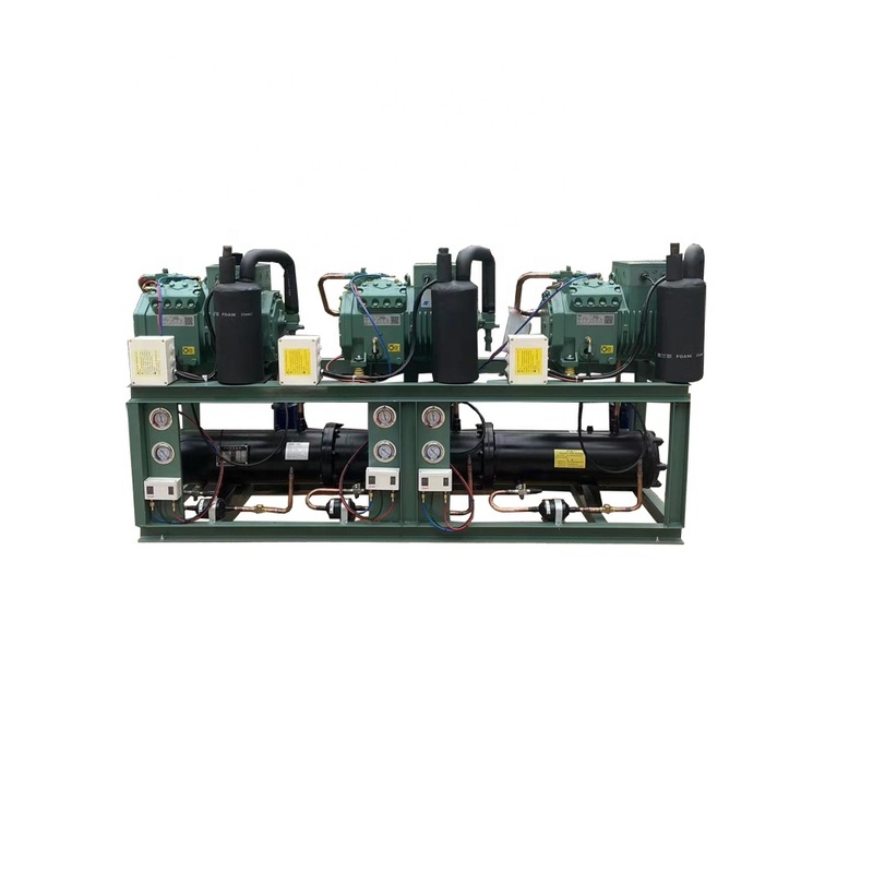 Unité de condensation refroidie à l'eau de 10 chevaux*3 avec 380V 3PH 50Hz et garantie d'un an