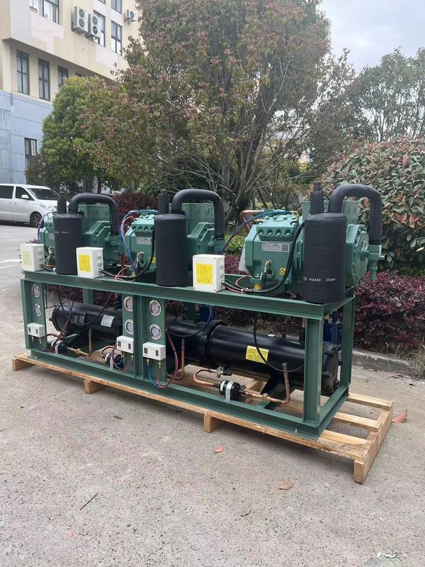 Unité de condensation refroidie à l'eau de 10 chevaux*3 avec 380V 3PH 50Hz et garantie d'un an