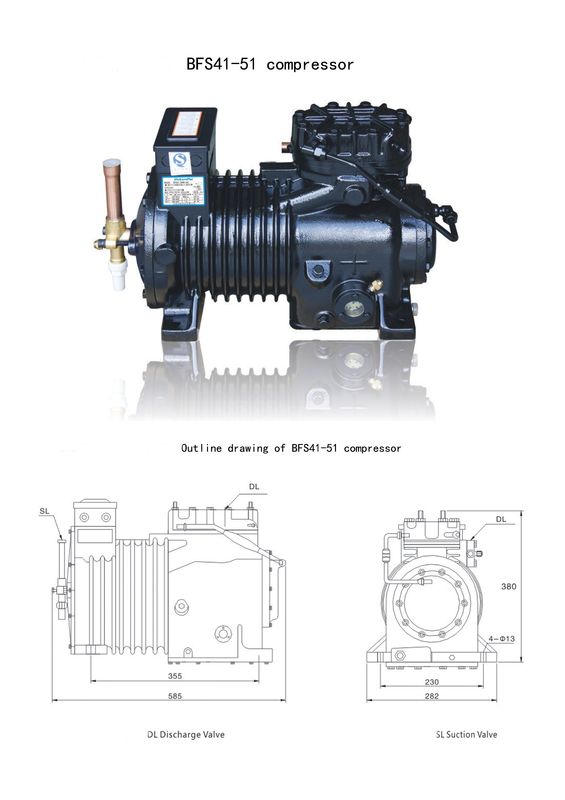 BFS51 Chambre froide fiable Compresseur semi-hermétique Unité de condensation de stockage à froid Unité de réfrigération facile à utiliser