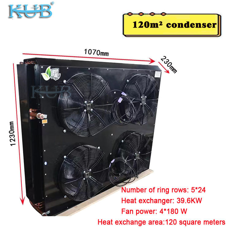 KUB FNH4-120 Mini Condensateur refroidi à l'air 380V Tubes de cuivre Fin d'aluminium Nouvelle unité de réfrigération industrielle Multi-réfrigérateur