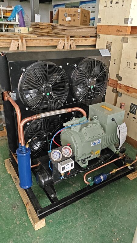 KUB FNH4-120 Mini Condensateur refroidi à l'air 380V Tubes de cuivre Fin d'aluminium Nouvelle unité de réfrigération industrielle Multi-réfrigérateur