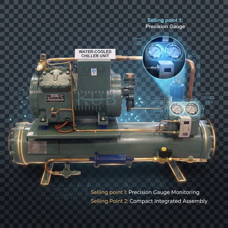 Heavy Duty Industrial Semi Hermetic Condensing Unit 4GE-23Y 20HP Large Cold Storage 380V 50Hz