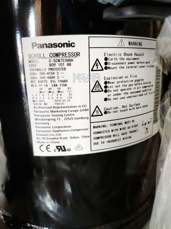 État hermétique de rouleau de Sanyo 4.5hp r407c C-SBN373H8A nouvel et prix standard de compresseur de Panasonic de la chambre 380V froide