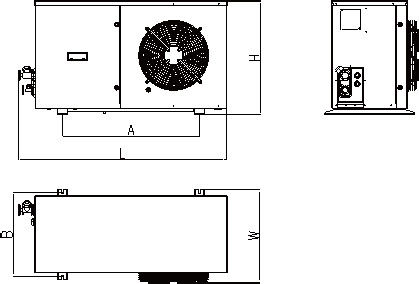Unité de condensation 1700m3/H en forme de boîte de réfrigération hermétique de R404A
